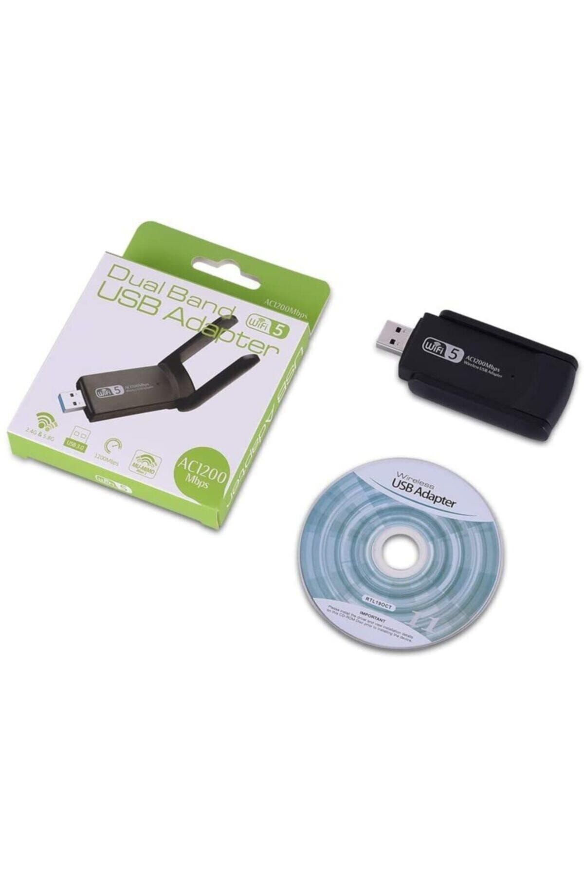 teknocool Ac1200 Mbps Çift Band Usb 3.0 Kablosuz Wifi Alıcısı Windows 10 Uyumlu Harici Wifi Alıcısı 2 Antenli