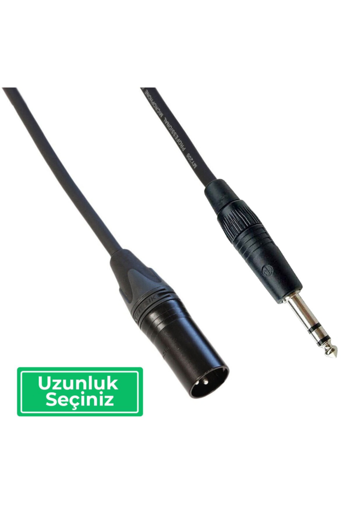 Klotz & Neutrik Balanslı Xlr Erkek - 1/4'' Trs Jack Hoparlör Kablosu Siyah - 1 Metre