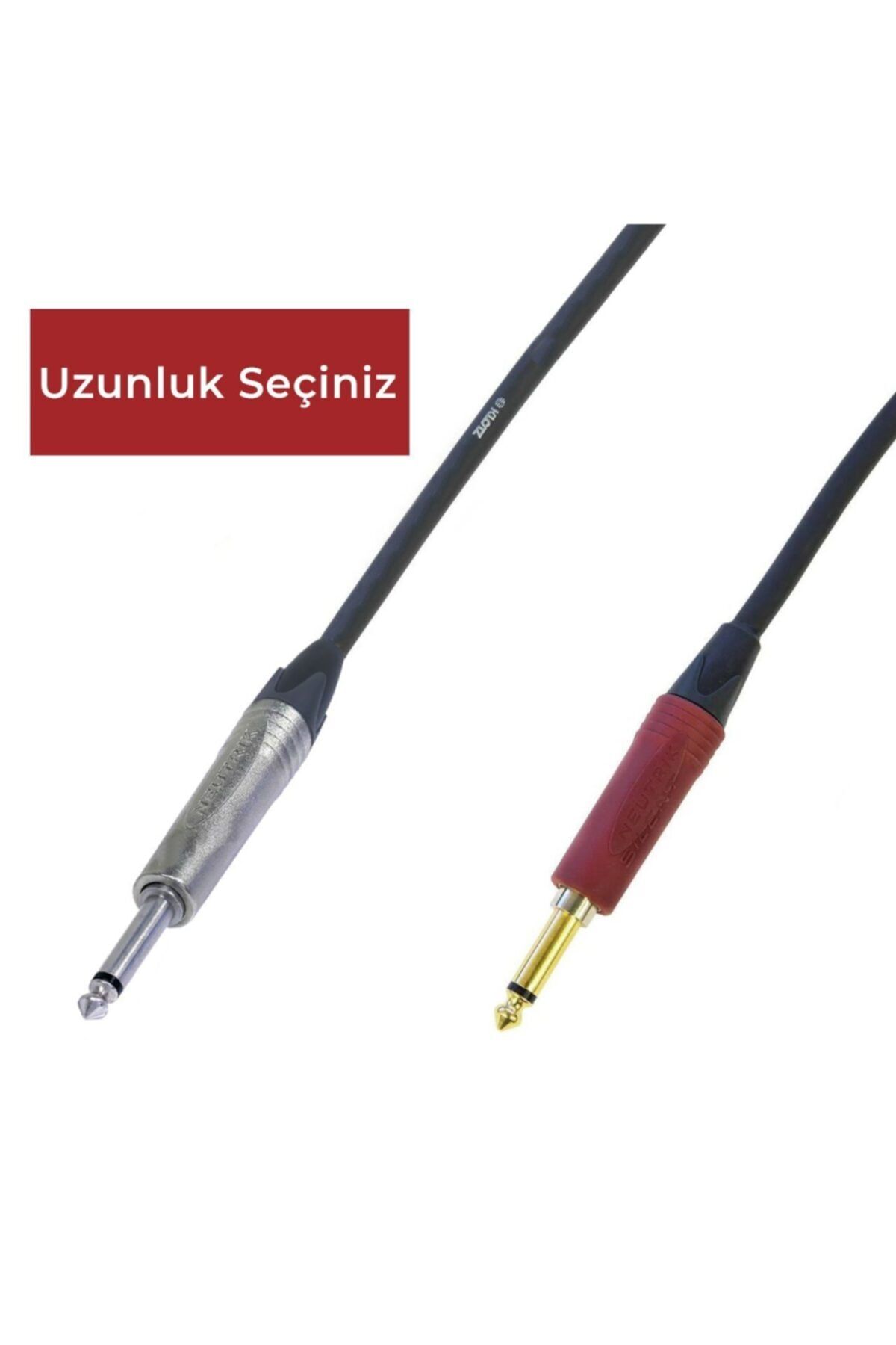 Klotz & Neutrik Silent Jack - Mono 1/4'' Jack Enstrüman Kablosu Siyah - 5 Metre