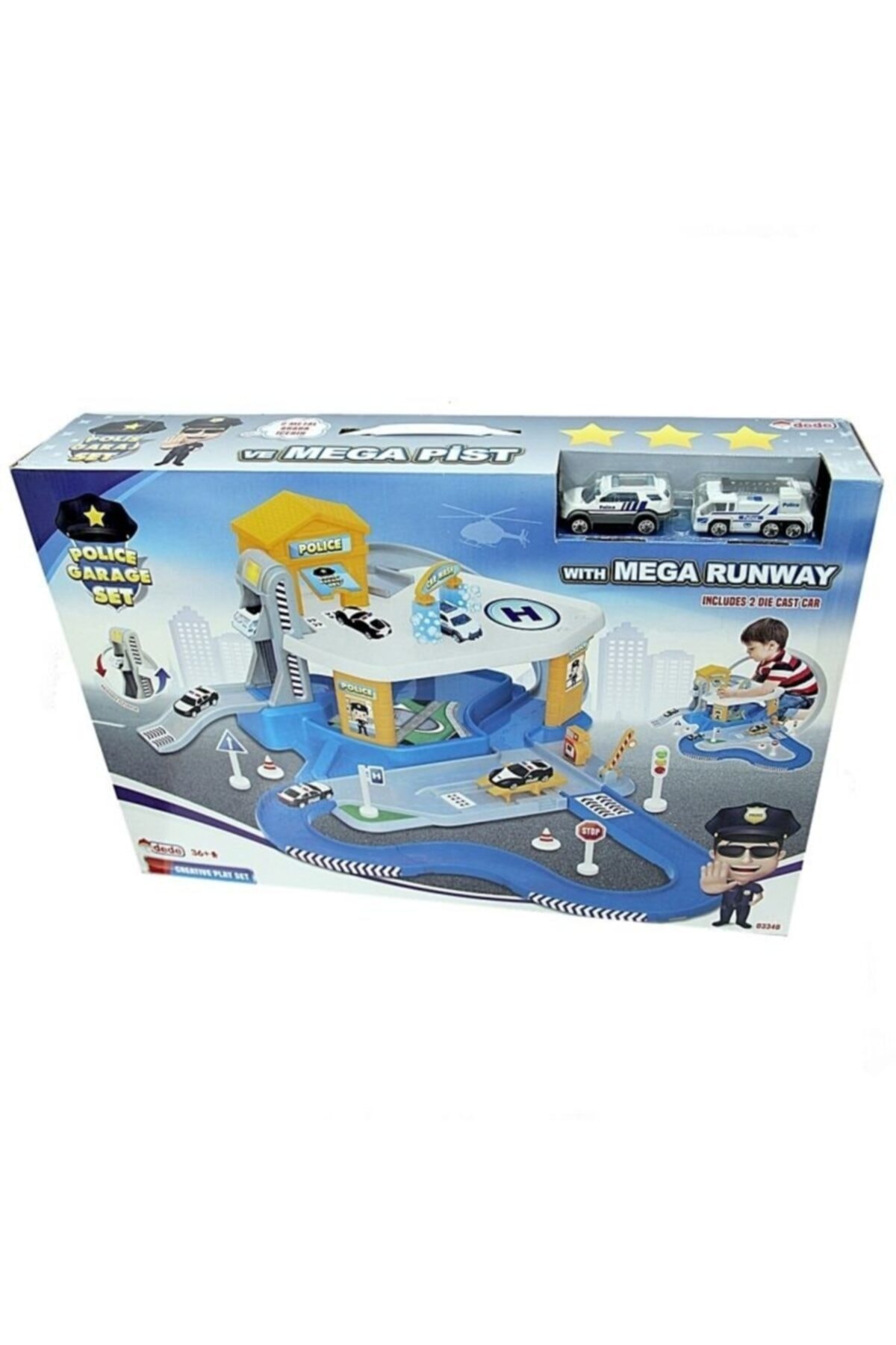 Burnis Toy Yilbaşi Dede Polis Garaj Seti Mega Pist 2022