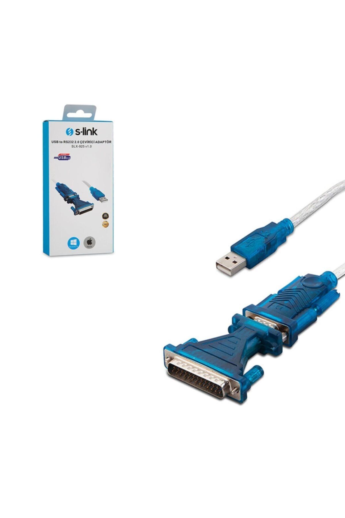 SLINK Çevirici Adaptör Kablosu Usb To Rs232 2.0 1.5mt S-link Slx-925