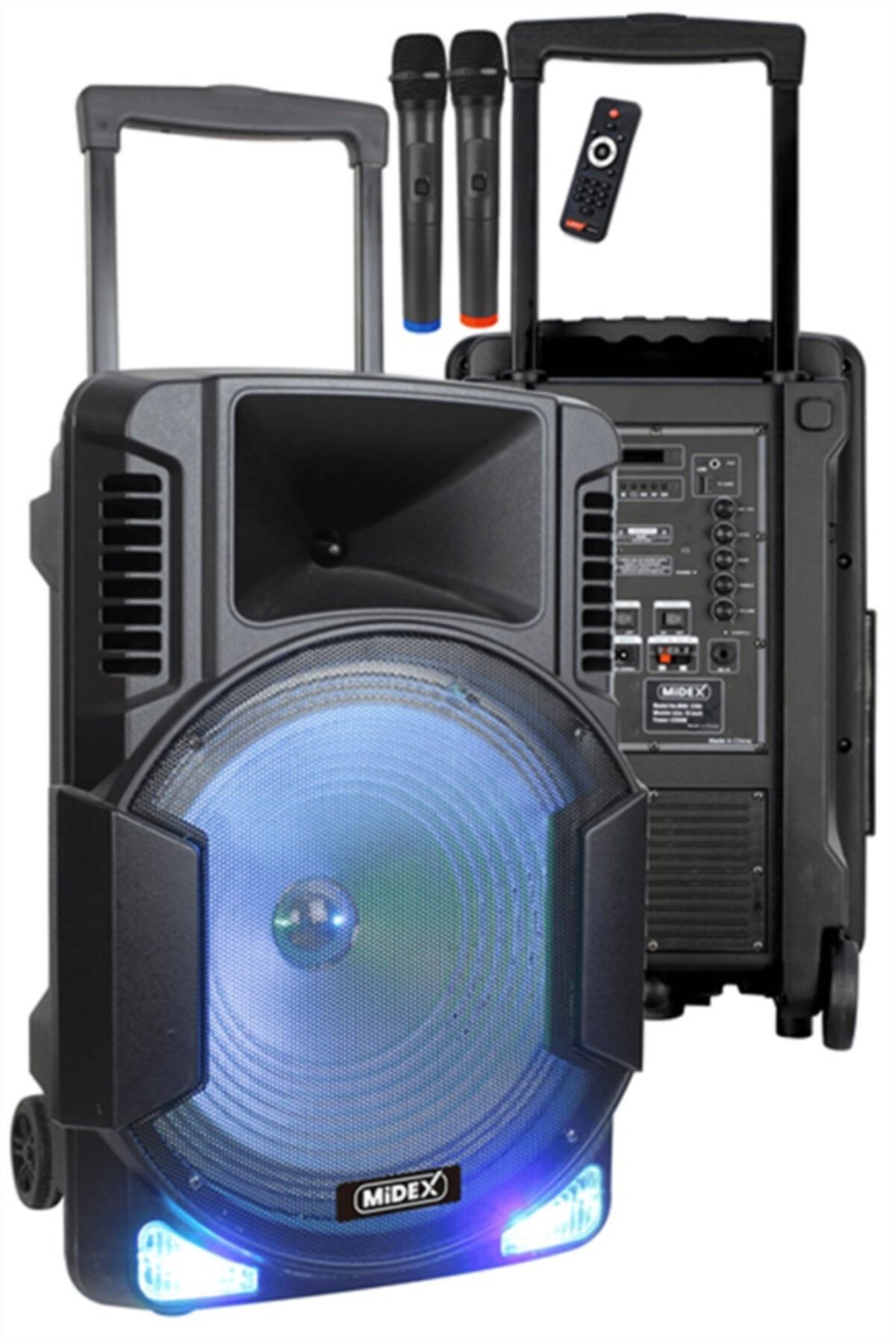 Midex 1200 Watt Mikrofonlu Karaoke Eğlence Ses Sistemi (bluetooth Kayıt Usb Şarjlı)