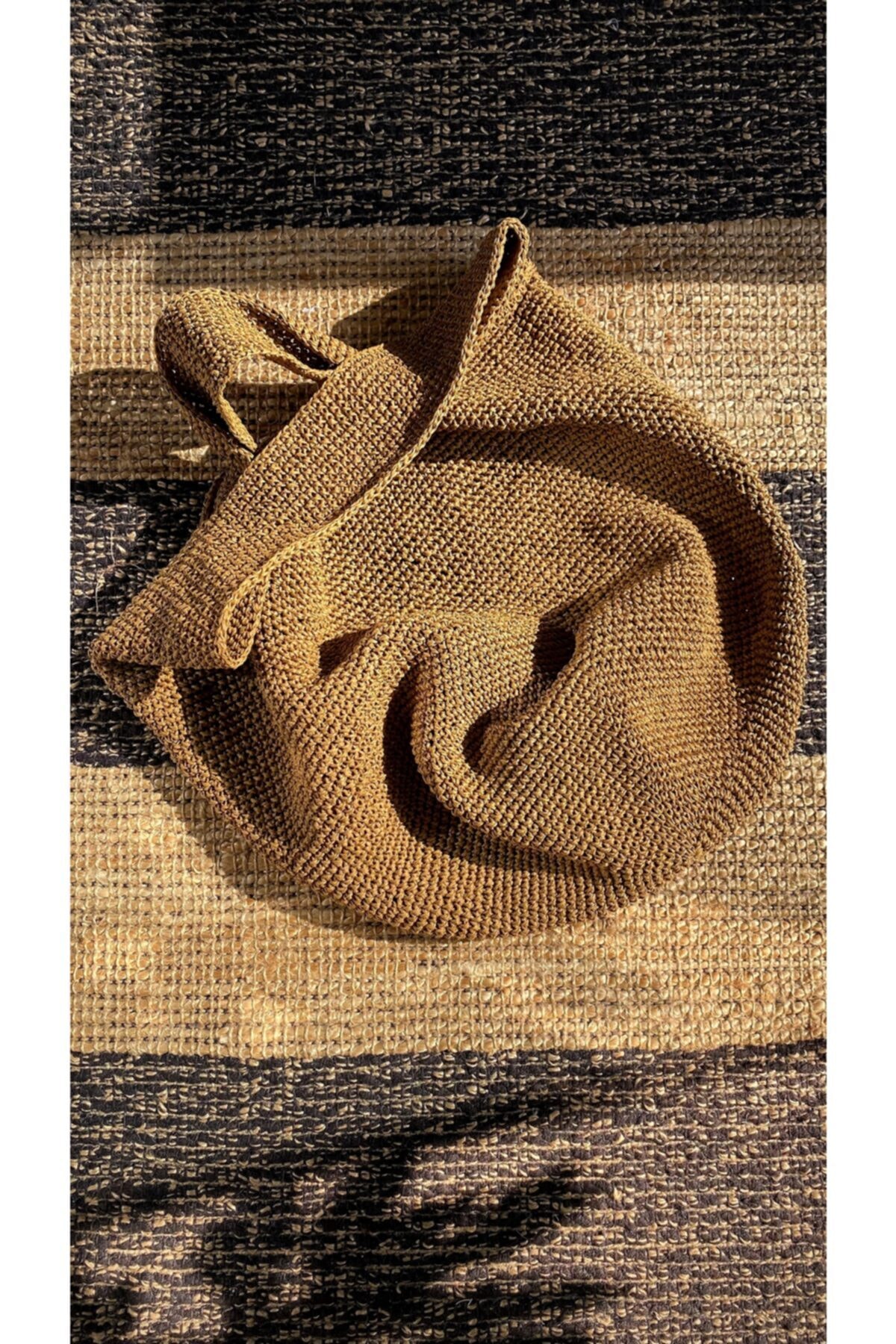 Shiny Shop Hasır Çanta Kum Rengi