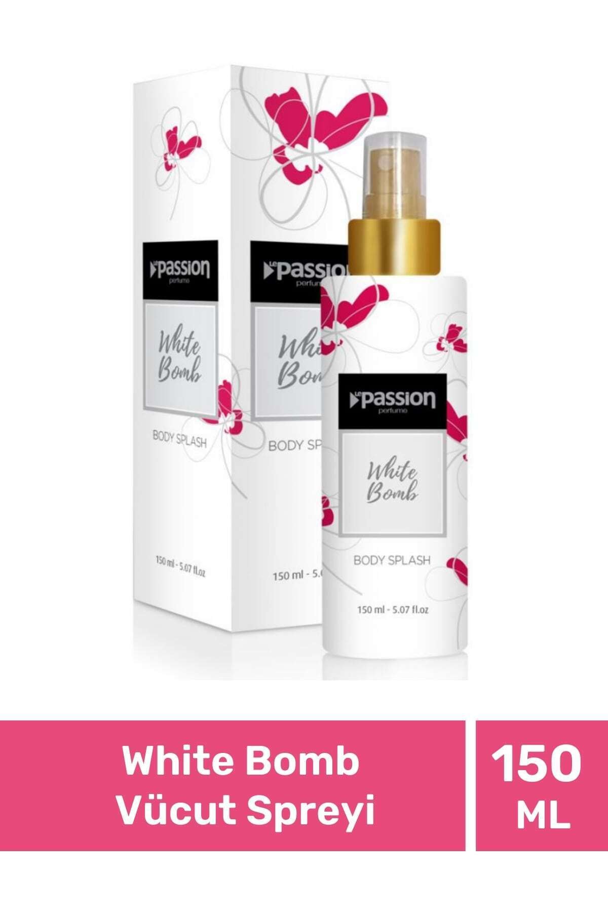 LE PASSİON PERFUME White Bomb Gün Boyu Kalıcı Nemlendirici Bakım Body Splash Vücut Spreyi 150 ml