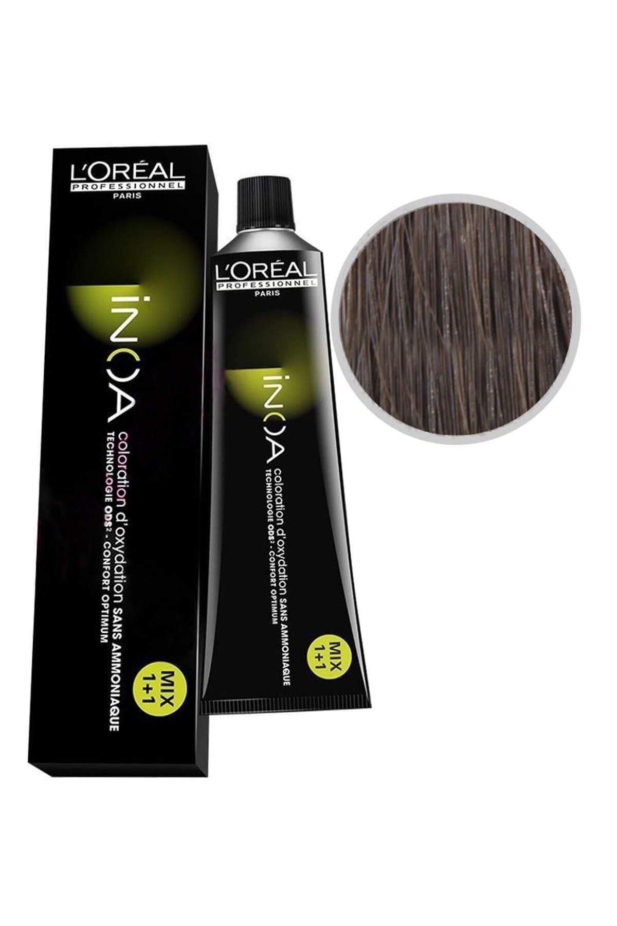 İNOA Saç Boyası 6,1 Koyu Kumral Küllü 3474630414747 (Oksidansız)