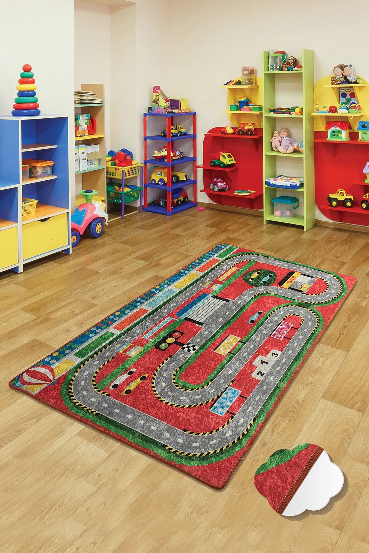 Dolce Tocco Modern Tasarım Dt2563 Bebek Çocuk Kreş Oyun Halısı Leke Tutmayan Yıkanabilir Kaymaz Taban
