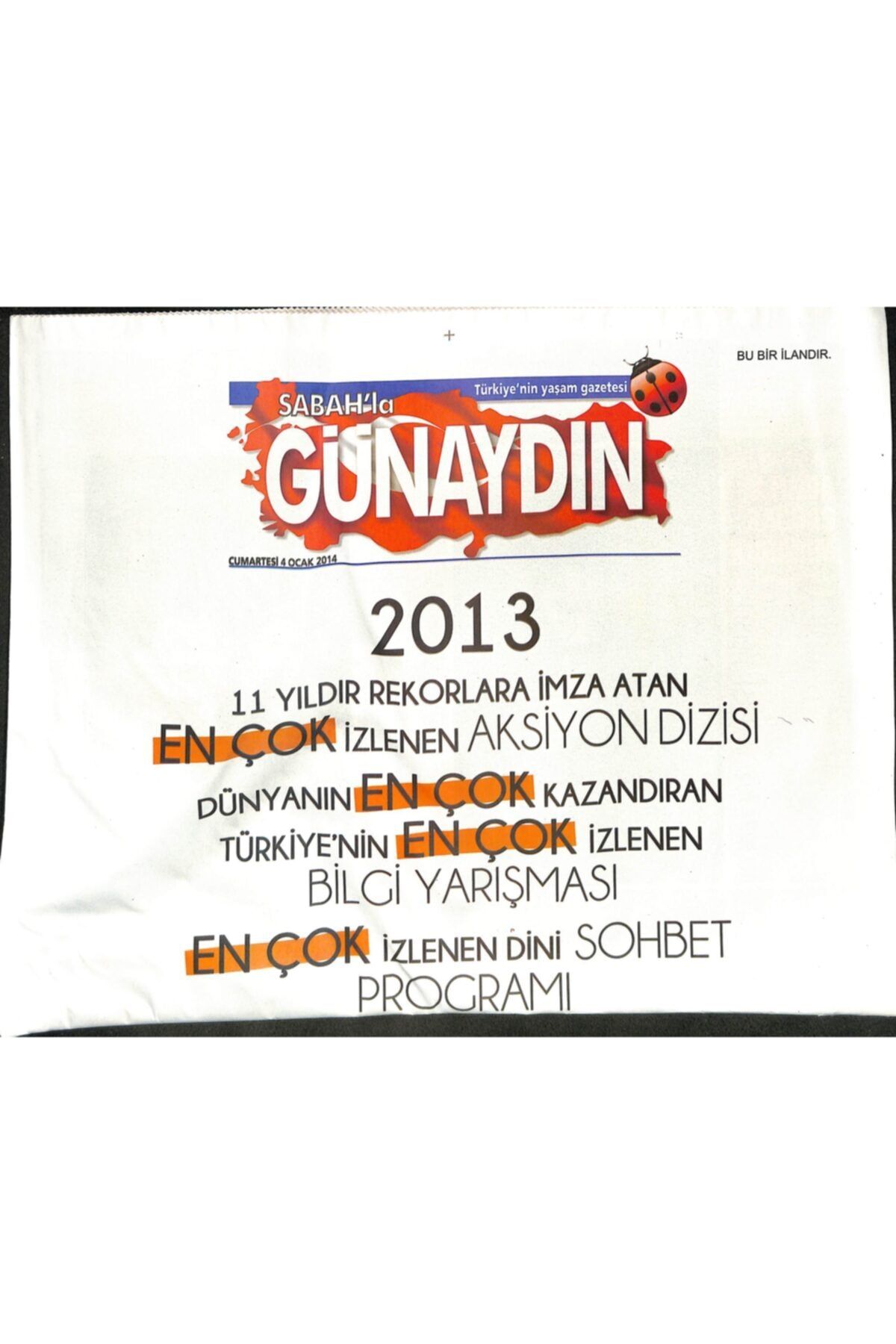 Gökçe Koleksiyon Sabah Gazetesi Günaydın Eki 4 Ocak 2014