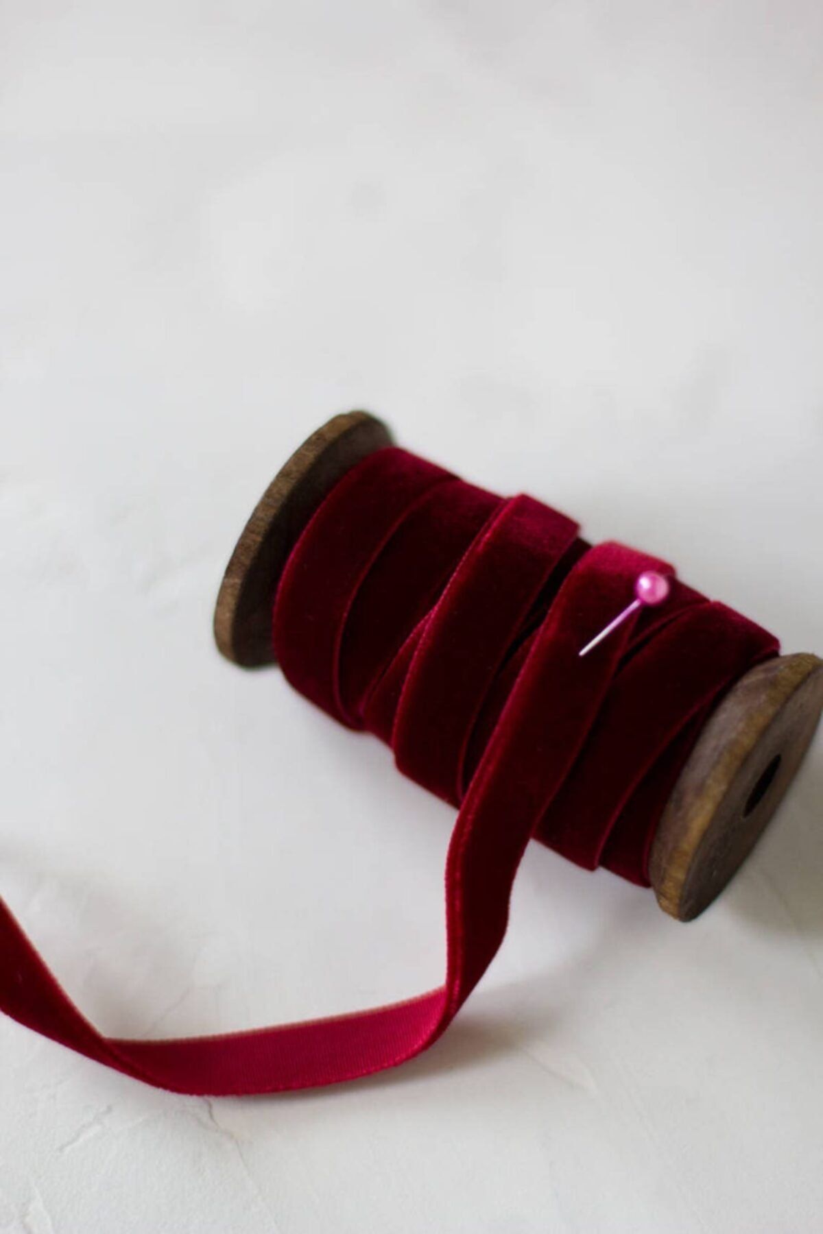 E Elmas Bordo Kadife Kurdele (1CM - 5M)