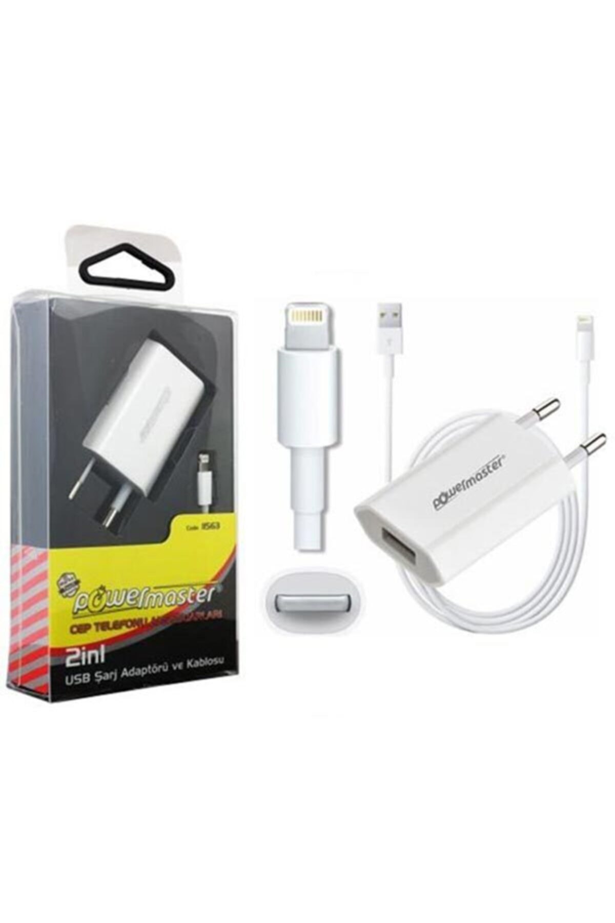 Powermaster Ios Iphone 5/6 Şarj Aleti + Kablo 5v.1.2a