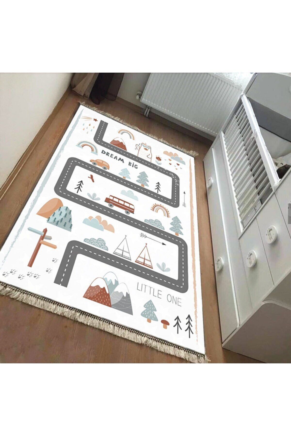 KuzgunHome Çocuk Odası Halısı Oyun Halısı Kaymaz Dot Taban Halı 160 X 230 Cm