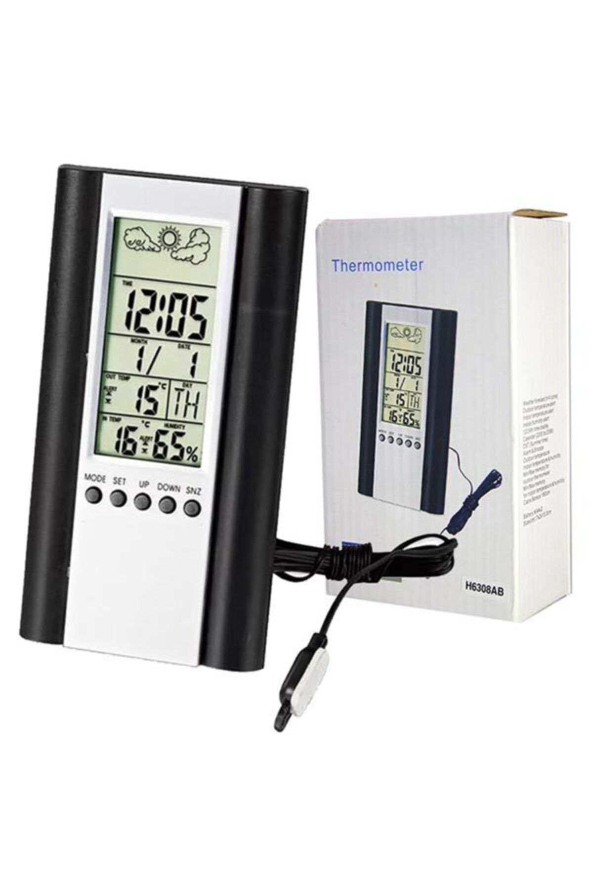 MERTER Termometre H 6308ab Isı + Nem Ölçer*saat*alarm Tt Technıc