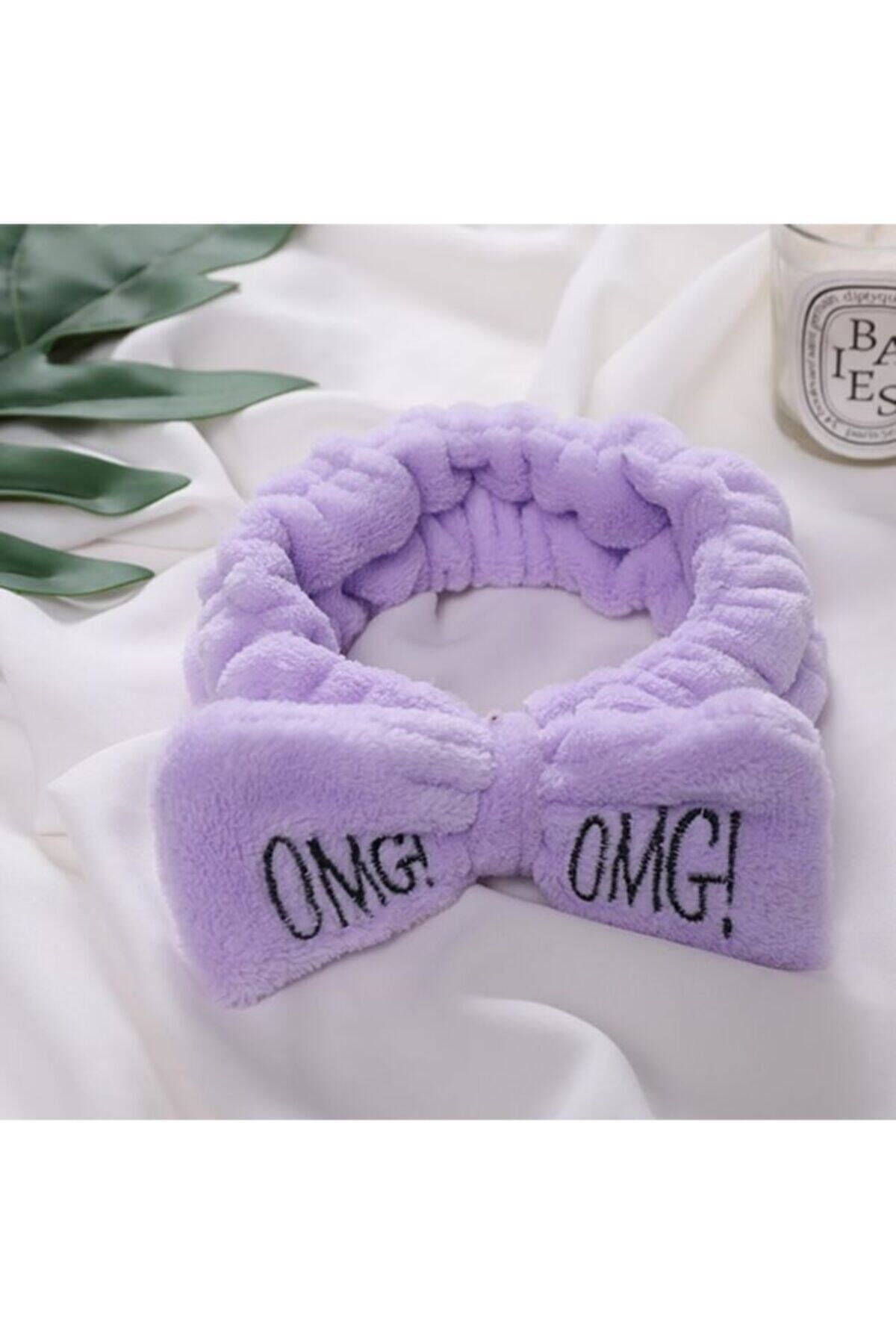 Kuzey Omg Mor Fiyonklu Peluş Saç Bandı