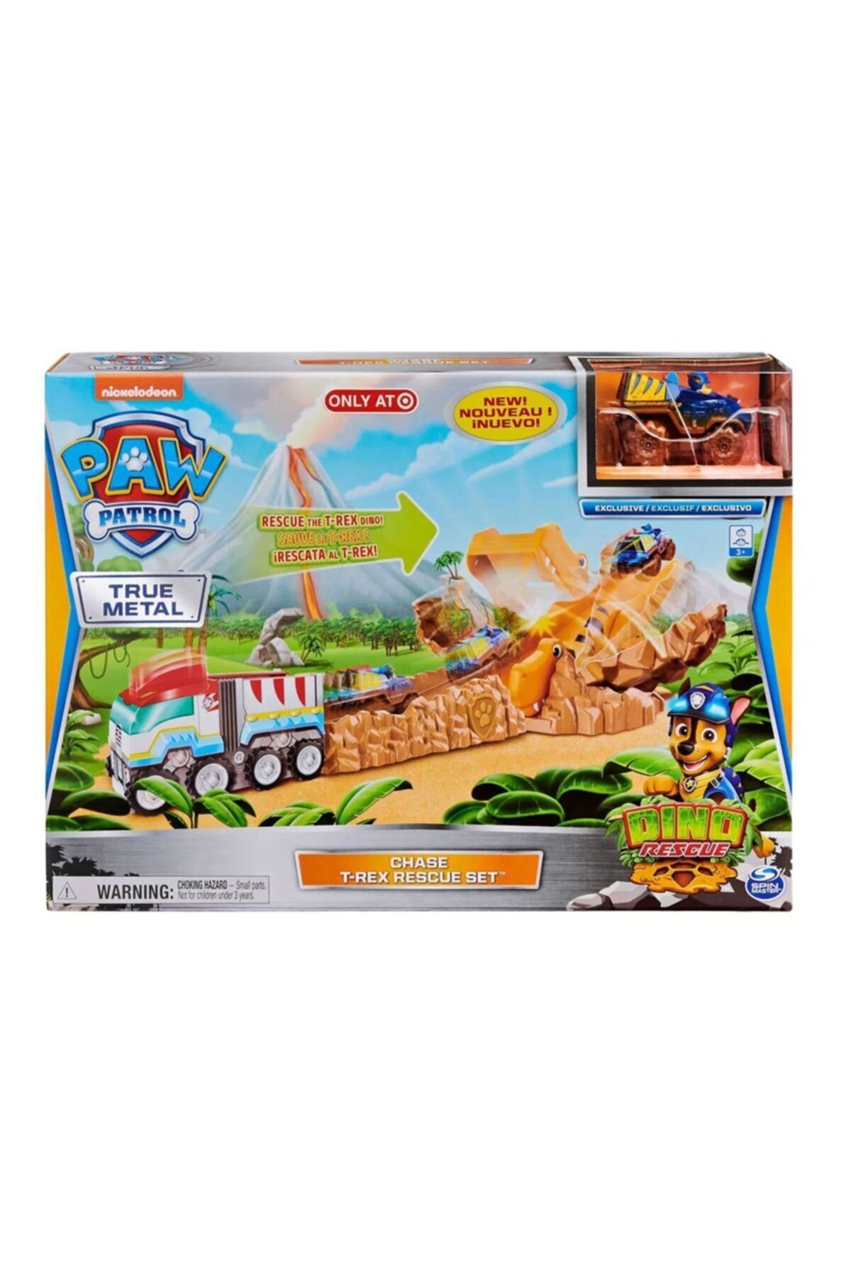 Master Spin Paw Patrol Dino Rescue, Dino True Metal Oyun Seti