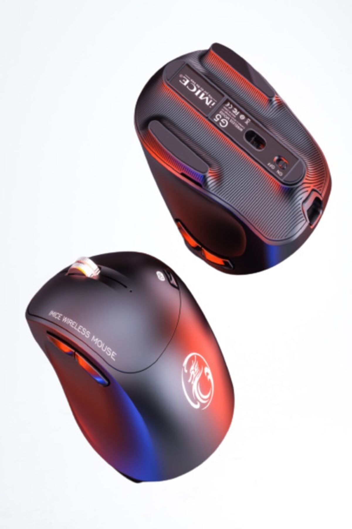 iMice Acl G5 Şarjlı Mouse 2.4 Ghz Wireless Kablosuz Mouse 800/1600dpi Tombik 6 Tuşlu Mouse