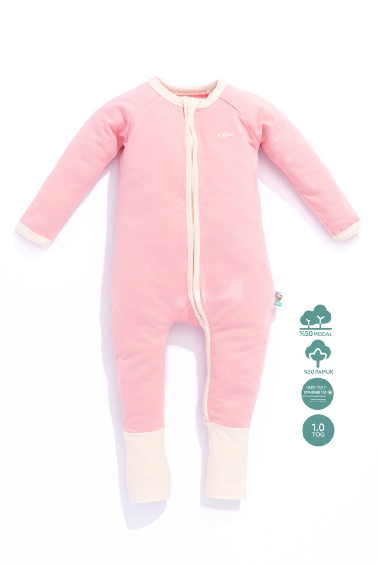 KidZee Z-suit Pure Blush Patikli 1.0 Tog Uzun Uyku Tulumu