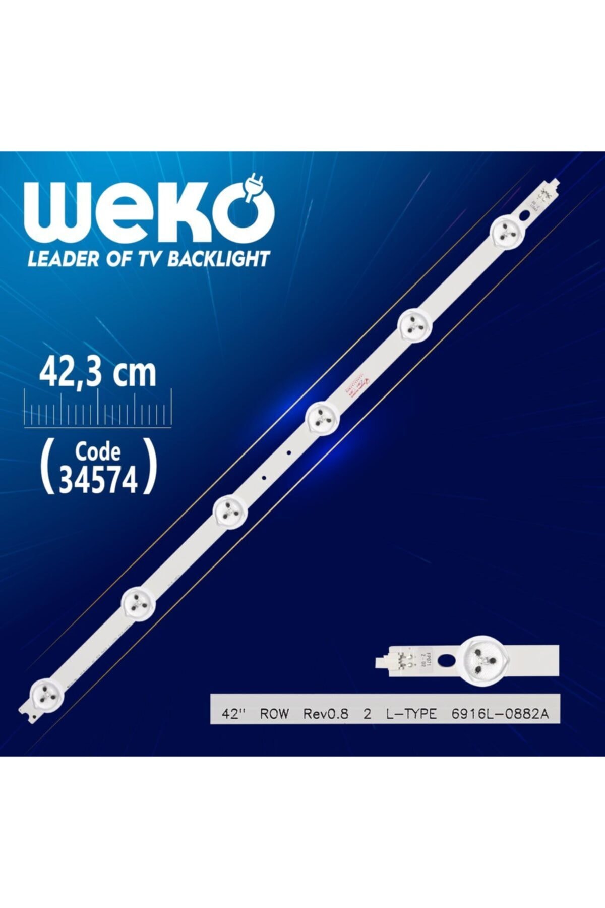 WEKO 42 Row Rev0.8 2 L-type - 6 Ledli 42.3 Cm - (wk-110)