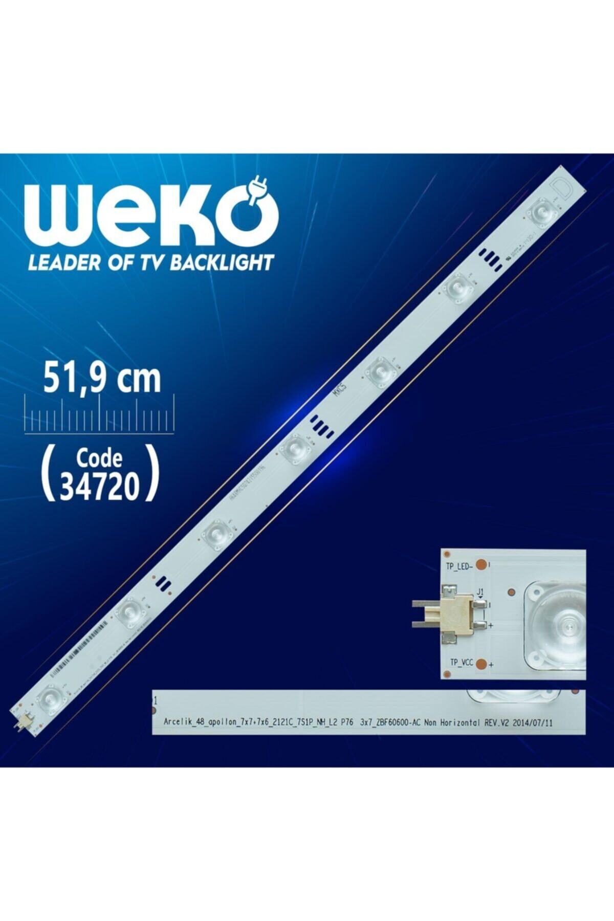 WEKO Arcelik_48_apollon_7x7+7x6_2121c_7s1p_nh_l2 P76 3x7 Zbf60600-ac - 51.9 Cm 7 Ledli D - (wk-14)