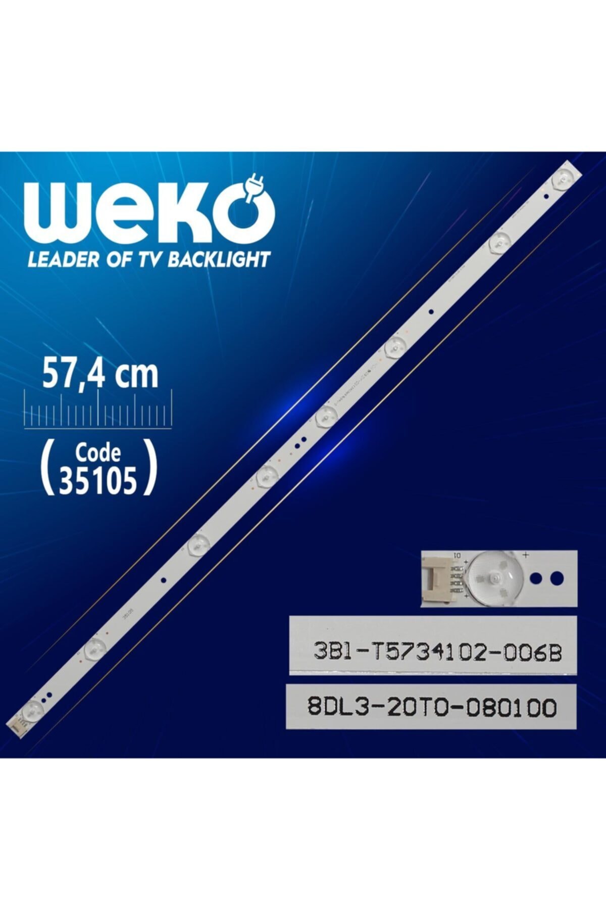 WEKO 3bl-t5734102-005b - 8dl3-20t0-080100 - Dy-01 - 57.4 Cm 8 Ledli - (wk-474)