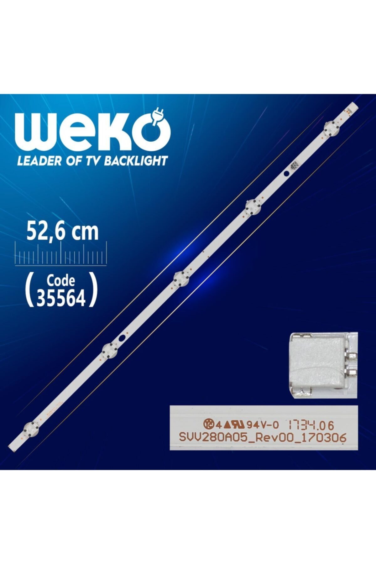 WEKO Svv280a05_rev00_170306 - 52.6 Cm 5 Ledli - (wk-1082)