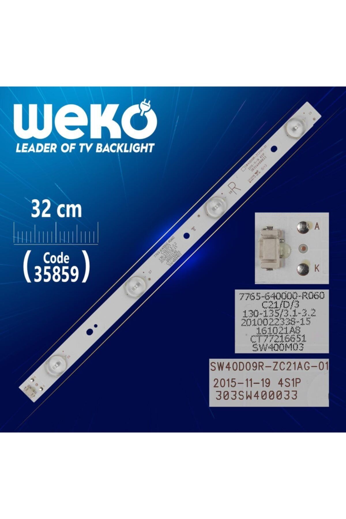 MERTER Sw40d09r-zc21ag-01 - 4s1p - 303sw400033 - R Type - 32 Cm 4 Ledli - (wk-1321)