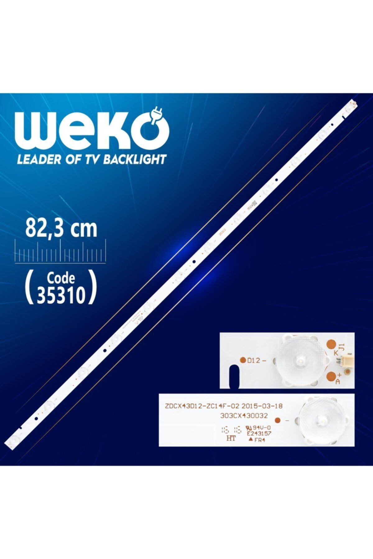 WEKO Zdcx43d12-zc14f-02 - 303cx430032 - A22/c/7 120-125/3.0-3.1 - 82.3 Cm 12 Ledli - (wk-479)