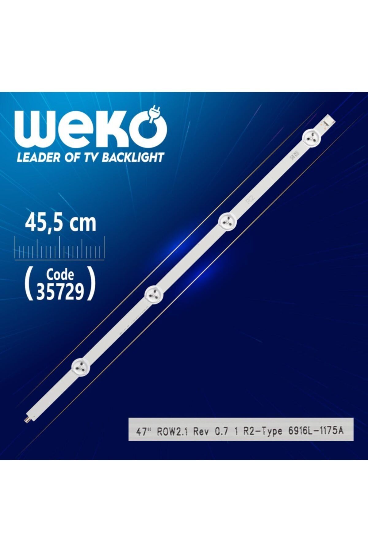 WEKO 47 Row2.1 Rev0.7 1 R2-type - 6916l-1175a/6916l-1360a - 45.5 Cm 4 Ledli - (wk-1199)