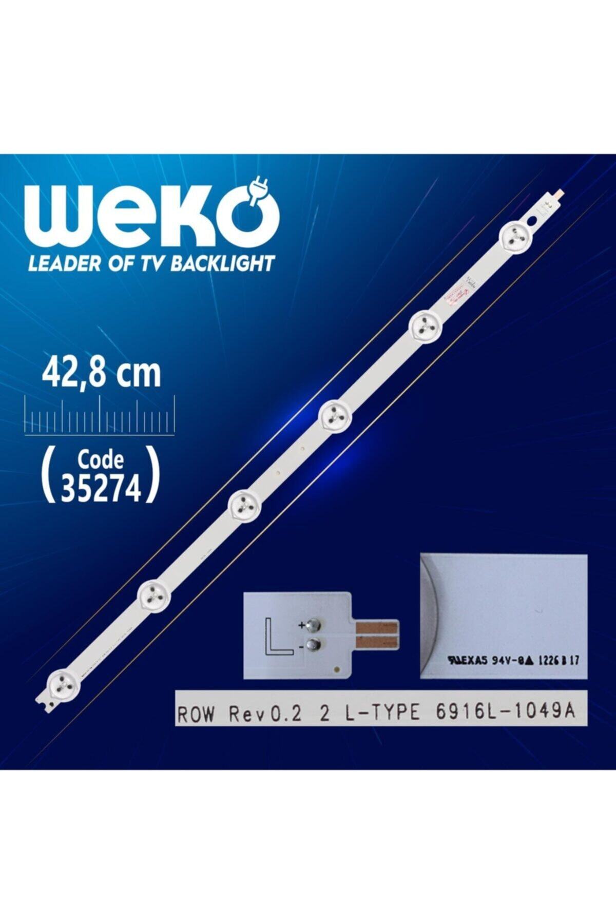 WEKO 42 Row Rev0.2 2 L-type 6916l-1049a - 42.8 Cm 6 Ledli - (wk-916)