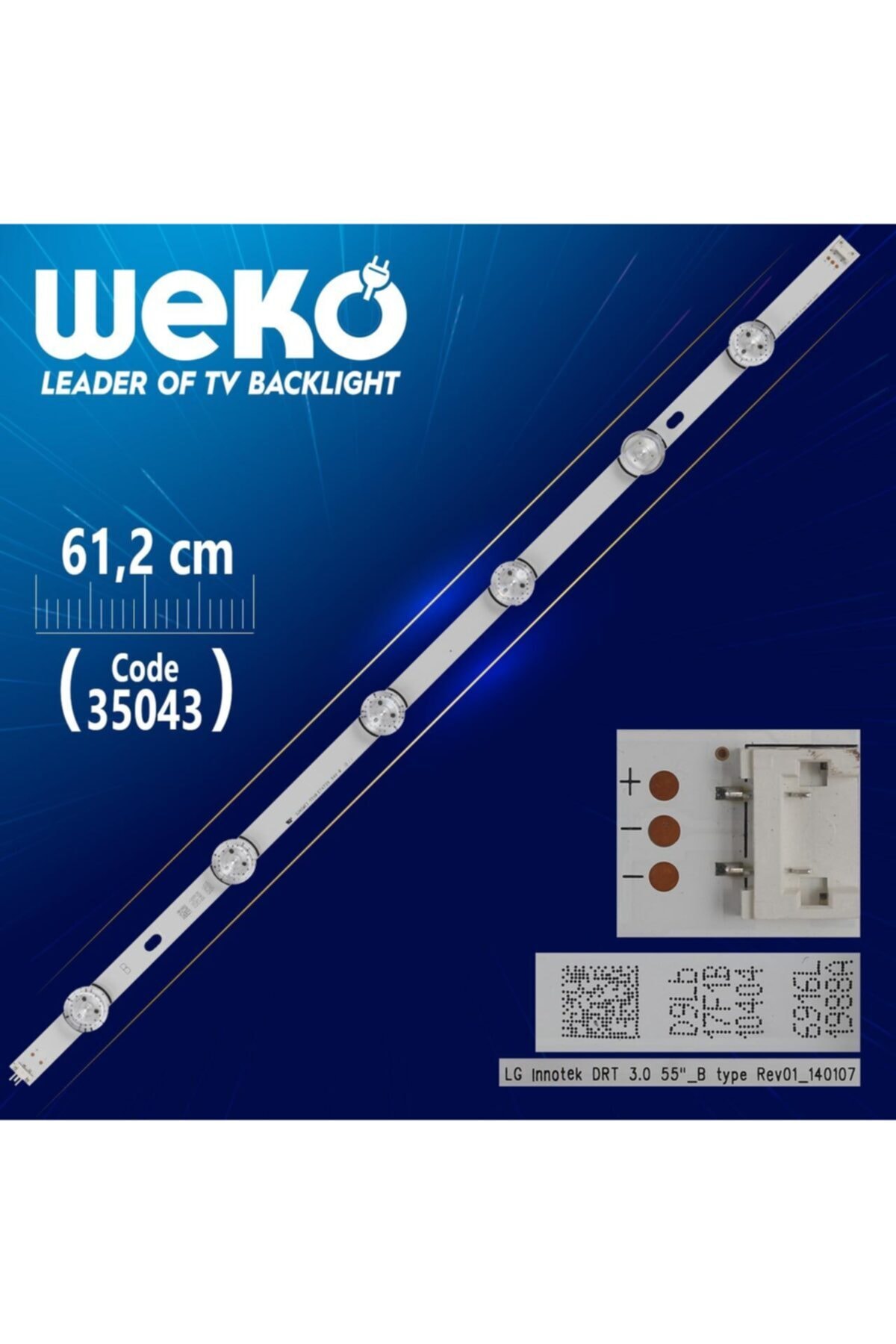 WEKO Lg Innotek Drt 3.0 55_b Type Rev00 0819 - 61.2 Cm 6 Ledli - (wk-135) - 35137 Aynı