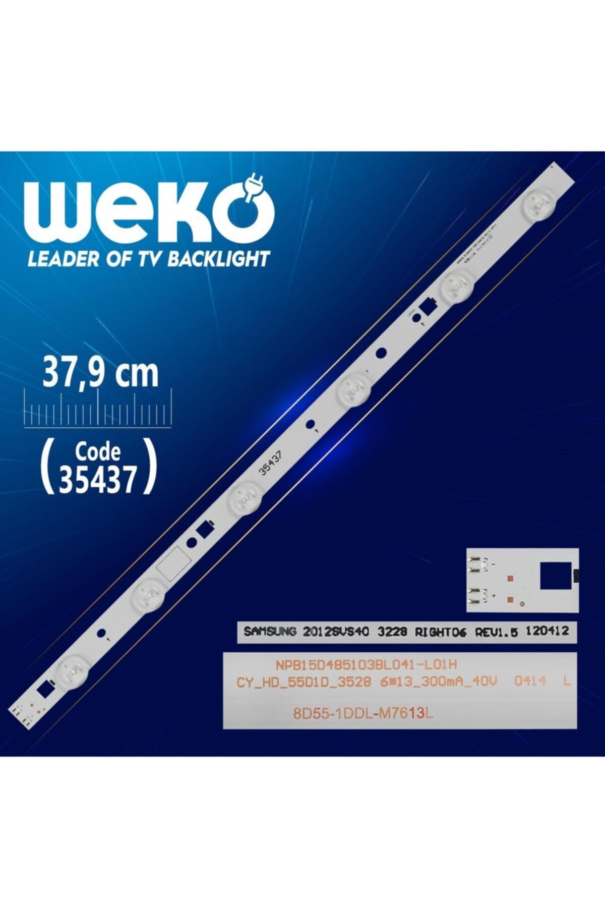WEKO Samsung 2012svs40 3228 Rıght06 Rev1.5 120412 - 37.9 Cm 6 Ledli - (wk-276)