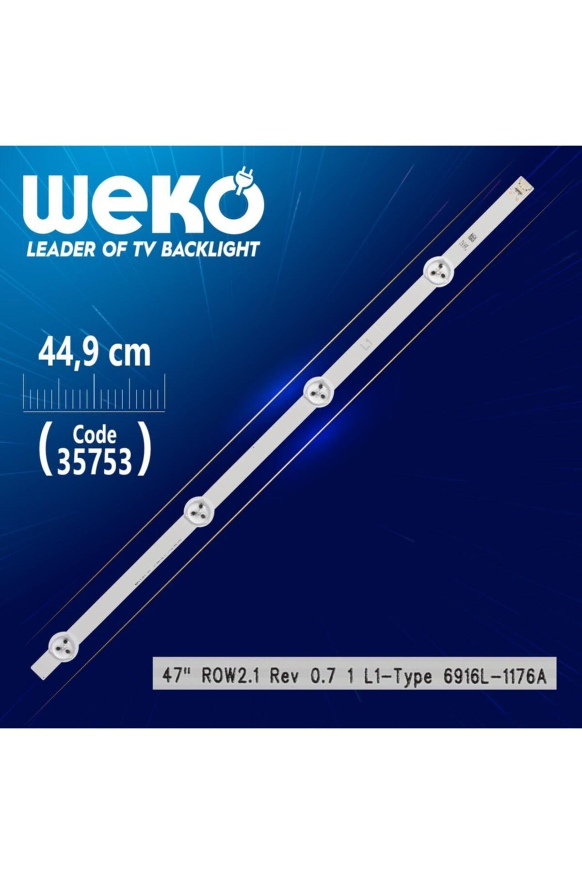 WEKO 47 Row2.1 Rev 0.7 1 L1-type 6916l-1176a/6916l-1361a - 44.9 Cm 4 Ledli - (wk-1222)