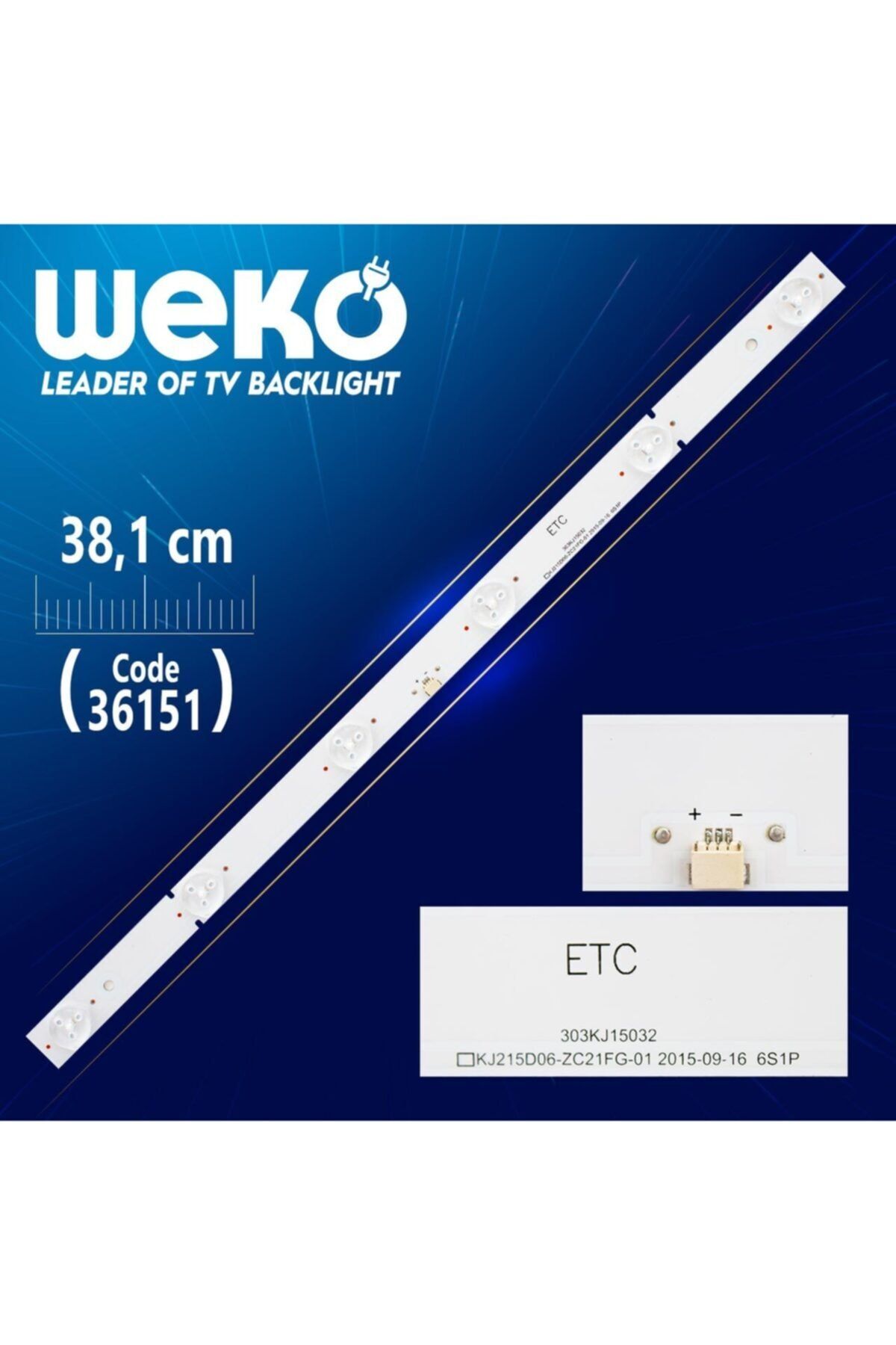 MERTER Kj215d06-zc21fg-01 303kj215032 6 Ledli 38.1 Cm
