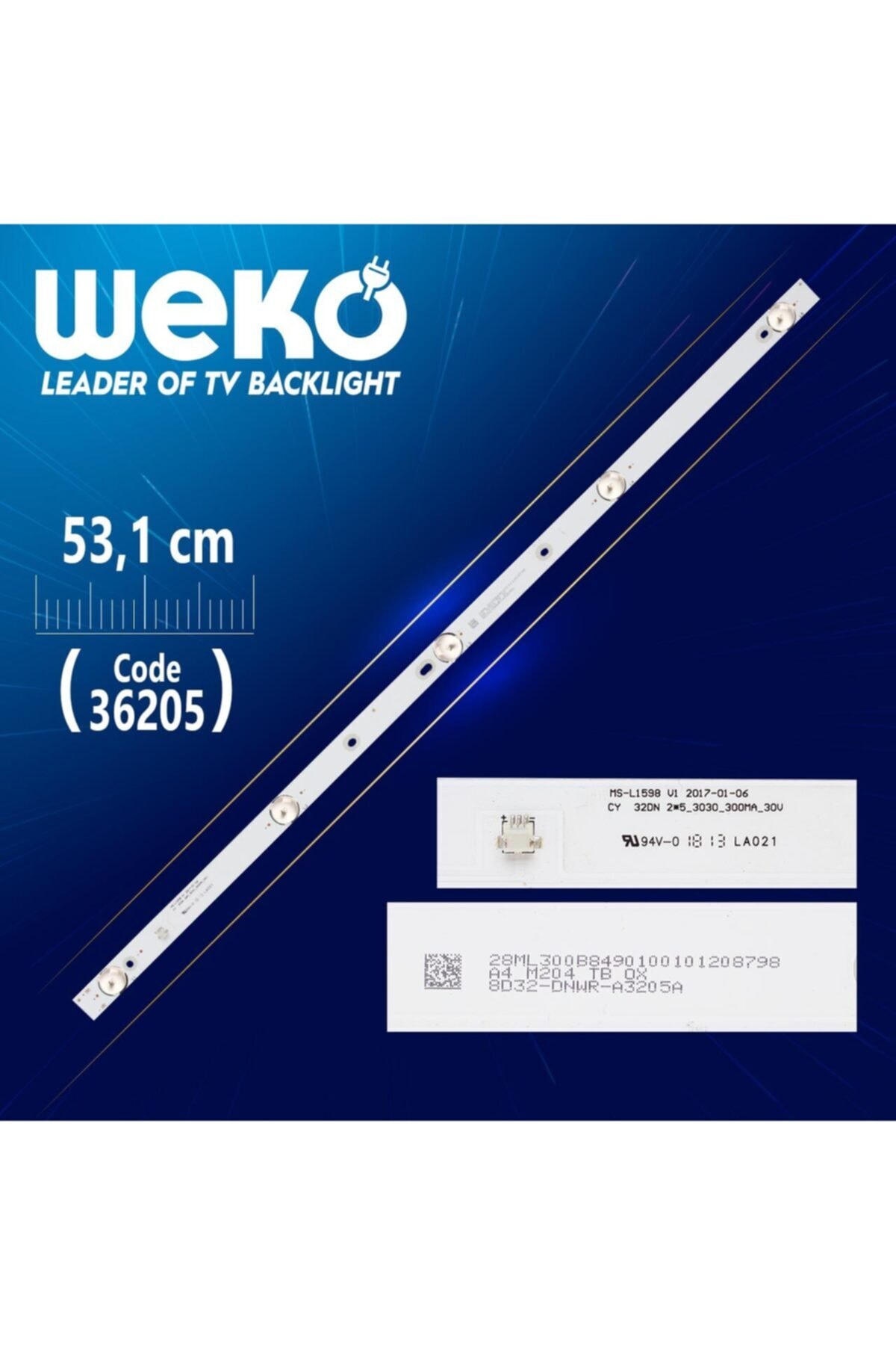 MERTER Ms-l1598 V1 Cy 32dn 2x5_3030_300ma_30v 5 Ledli 58.1 Cm 6 Vlolt