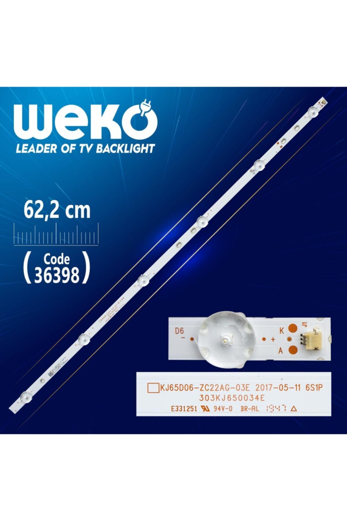 MERTER Kj65d06-zc22ag-03e 6s1p 303kj650034e 6 Ledli 62.2 Cm