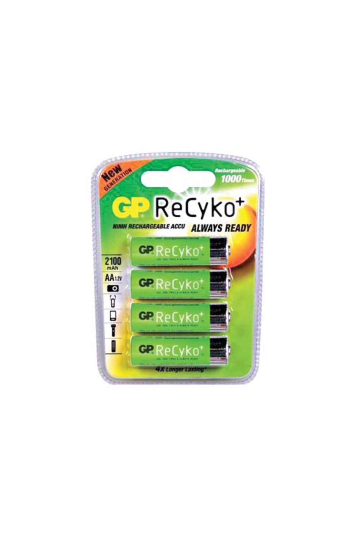 GP 2100ma Recyko Kalem 4 Lü Bls. Paket