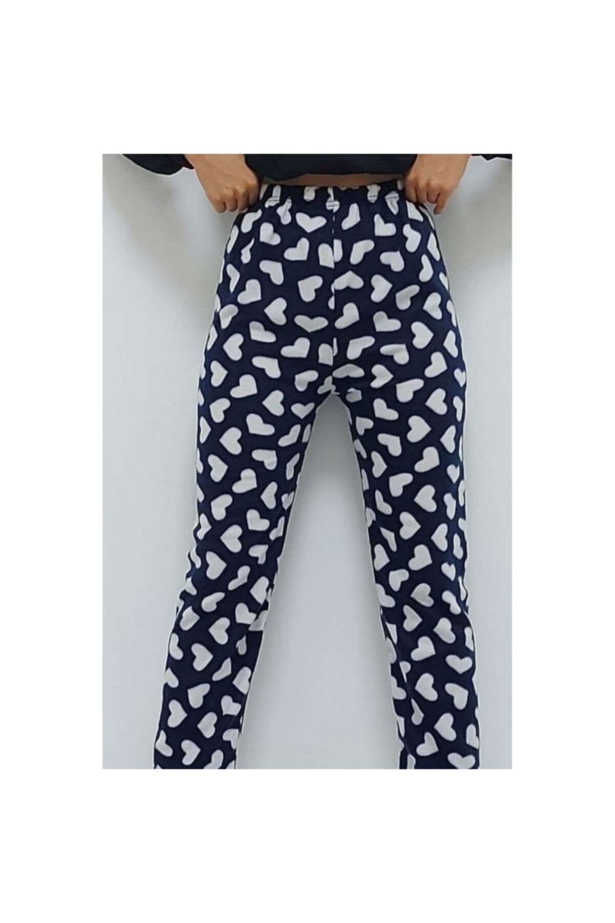 modagaleria Kalp Desenli Pijama Altı Lacivert