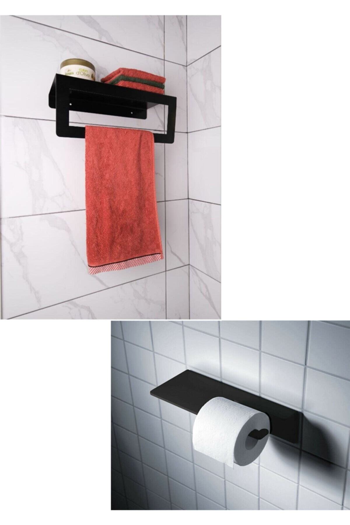 AYS Design 2li Paket Havlu Askılığı Ve Wc Peçetelik
