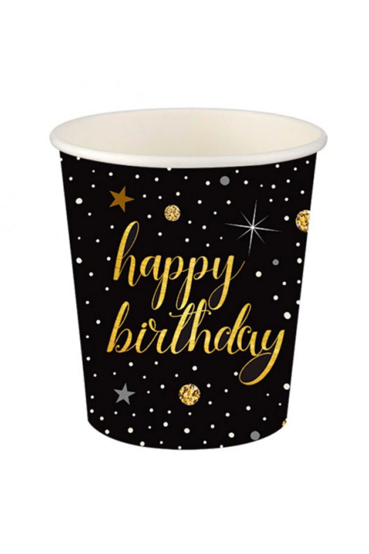 Alpa Store Işıltılı Doğum Günü Karton Bardak 200cc-8oz 8li