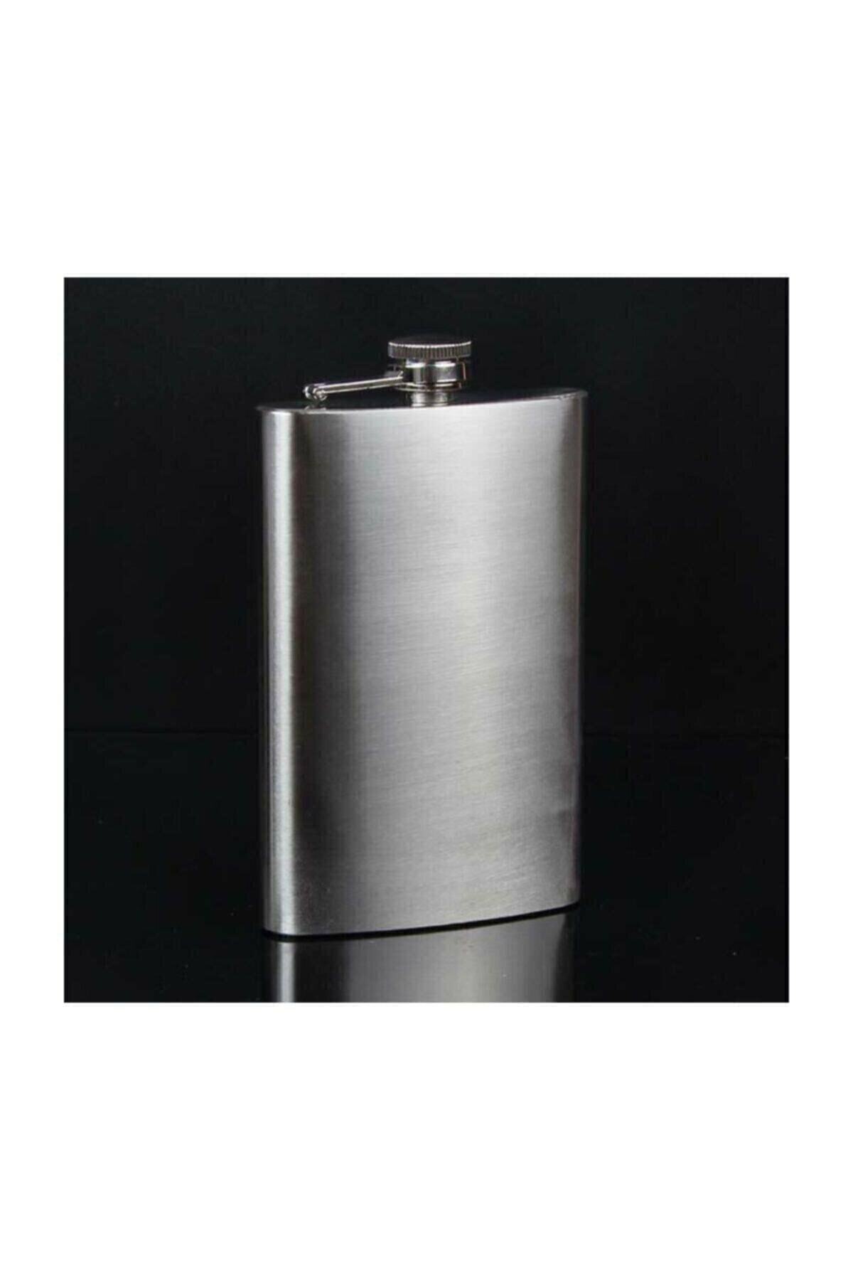 PASİFİK HOME 9 Oz Paslanmaz Çelik Cep Matarası Kamp Içki Likör Viski Konyak Şişesi