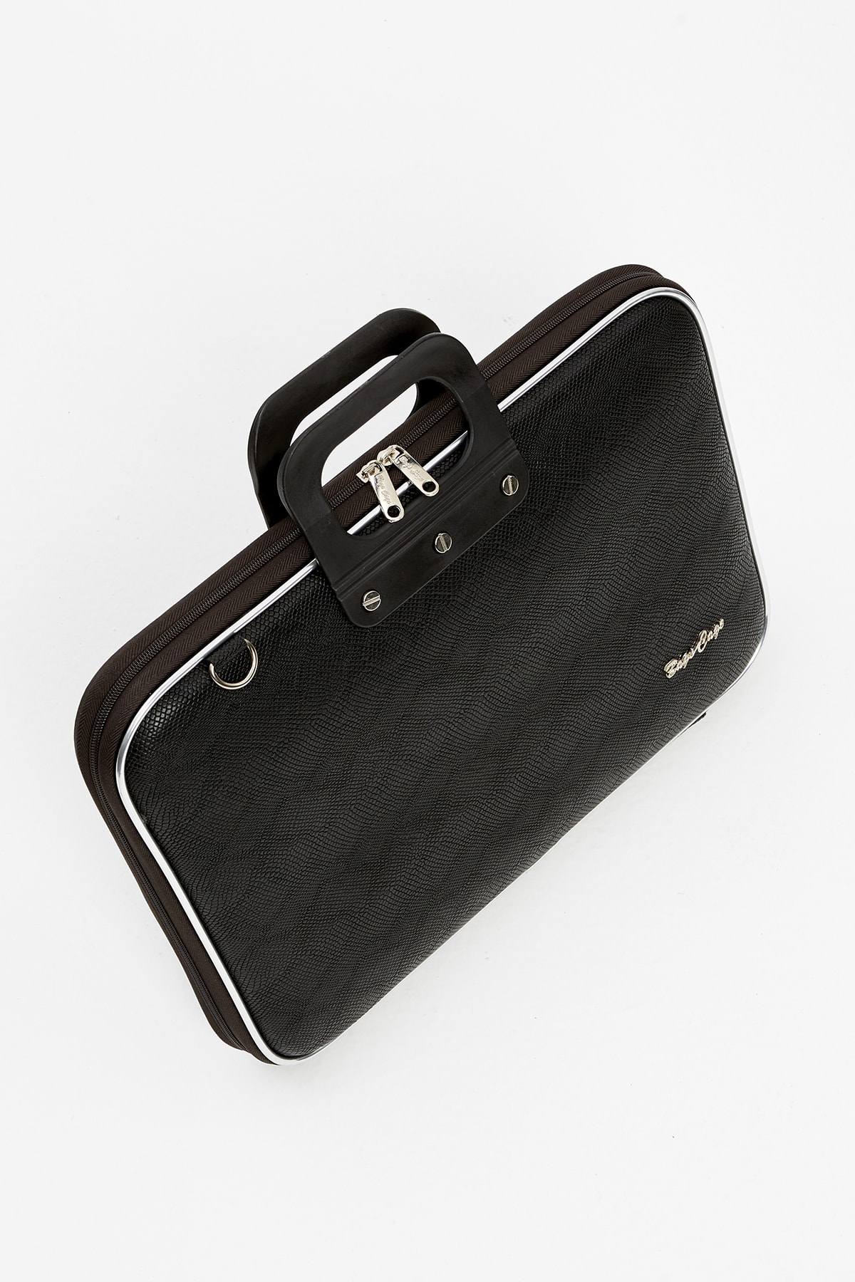 BagsCage - S. Desenli Siyah 15,6'' Omuz Çantası