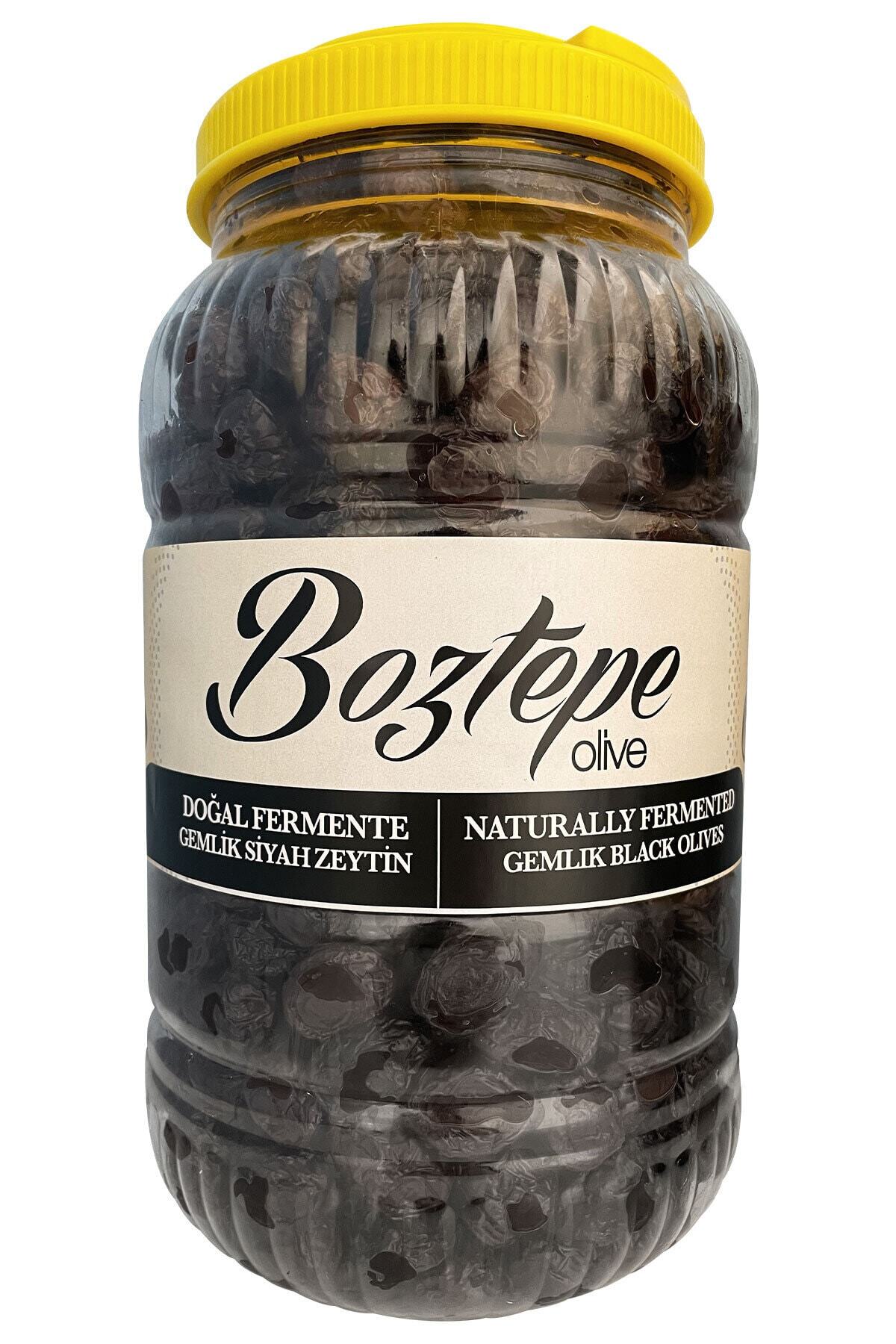 Boztepe Gemlik Salamura Iri Boy Doğal Fermente Siyah Zeytin 2,2 Kg