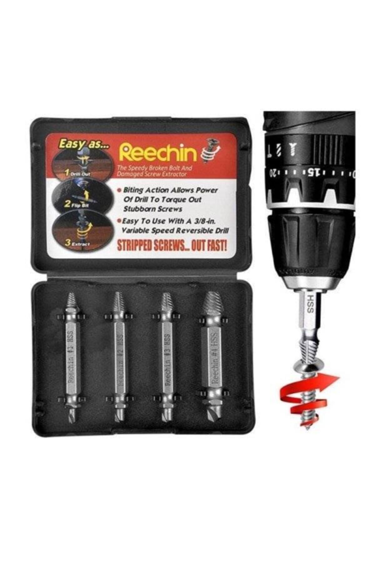 BEKA Easy Out 4lü Sökme Takımı - Hasar Görmüş Vida Çıkarıcı