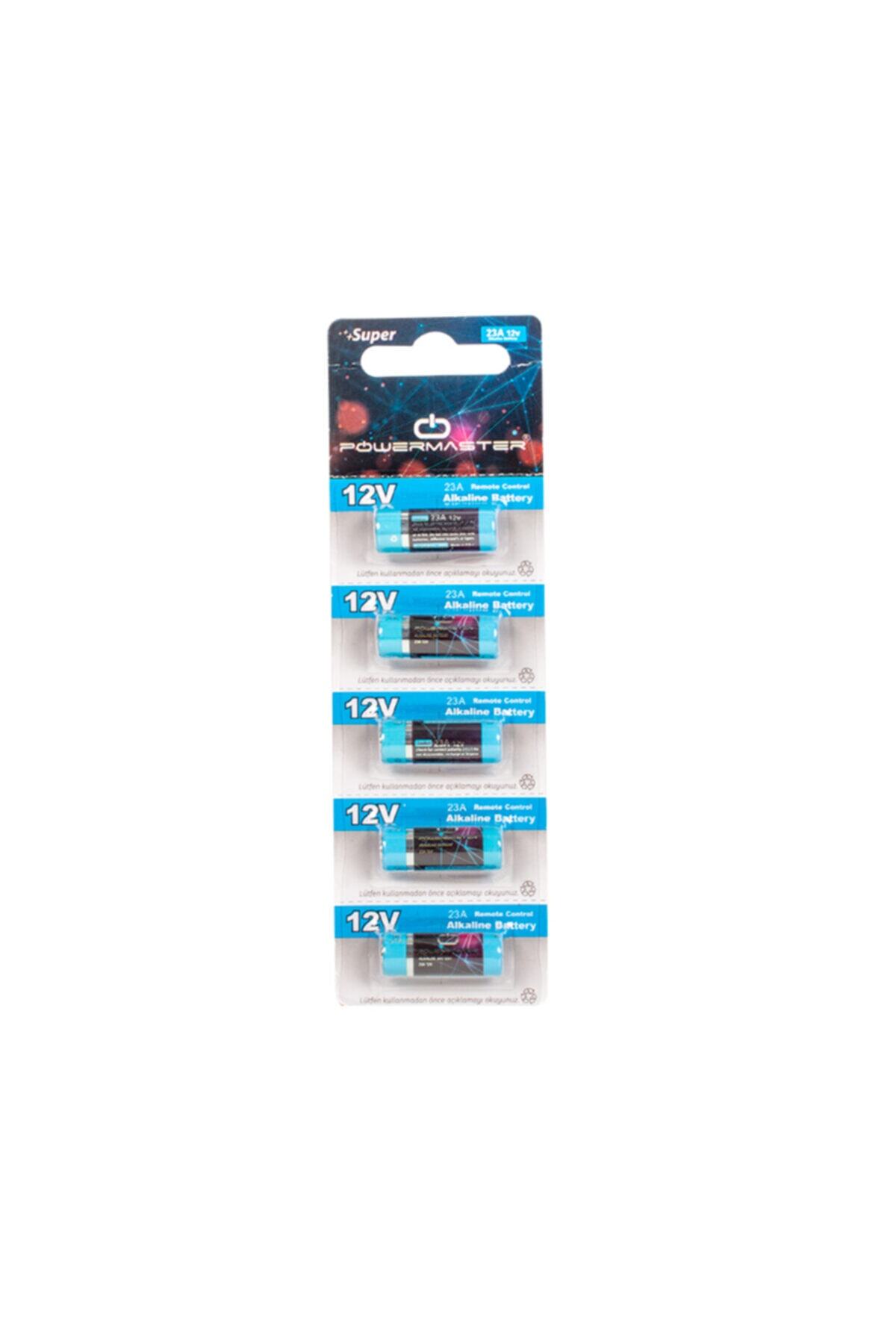 Powermaster 23a 12 Volt Kalın Alarm Pili 5li Paket