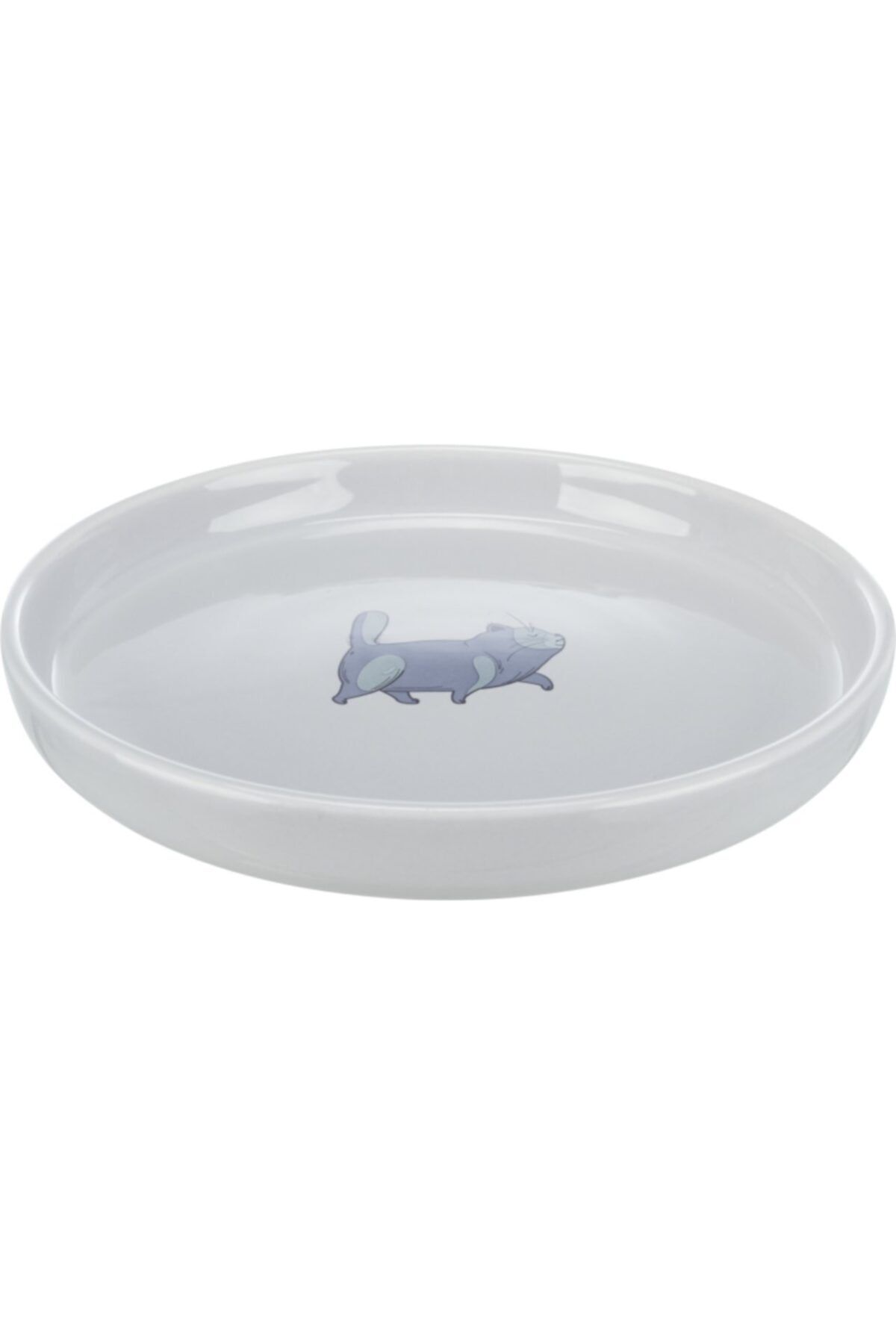 angel store Kedi Seramik Mama Kabı, 0,6lt/ø23 Cm, Gri