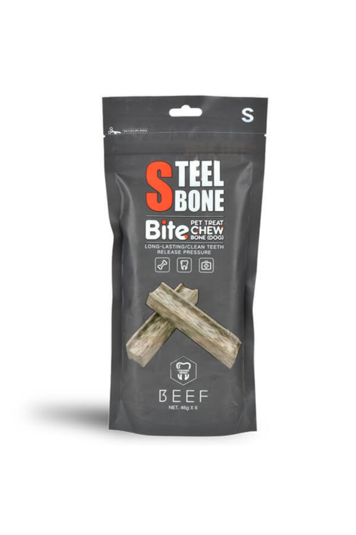 Steel Bone Biftekli Köpek Ödül Maması 6x46 Gr