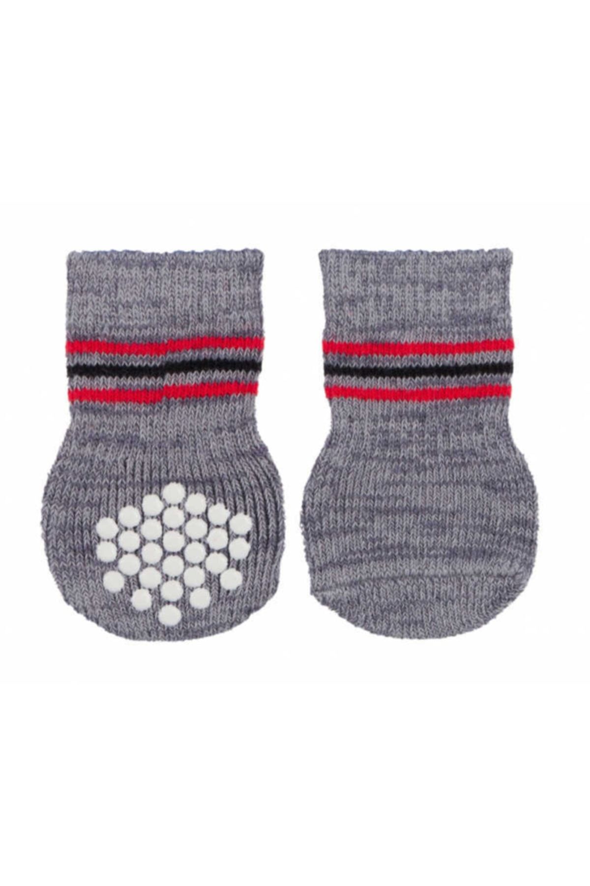 angel store Köpek Çorabı, 2 Adet, Kaymaz, L-xl, 2 Adet, Gri