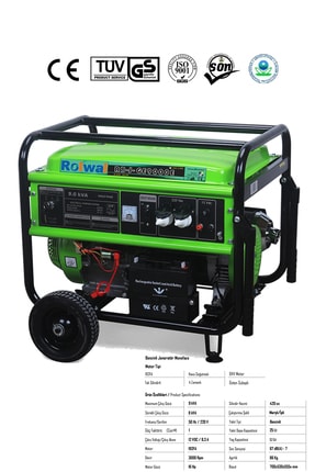 9 Kva Marşlı Ipli Monofaze Benzinli Jeneratör - 4 Zamanlı Motor Image 0