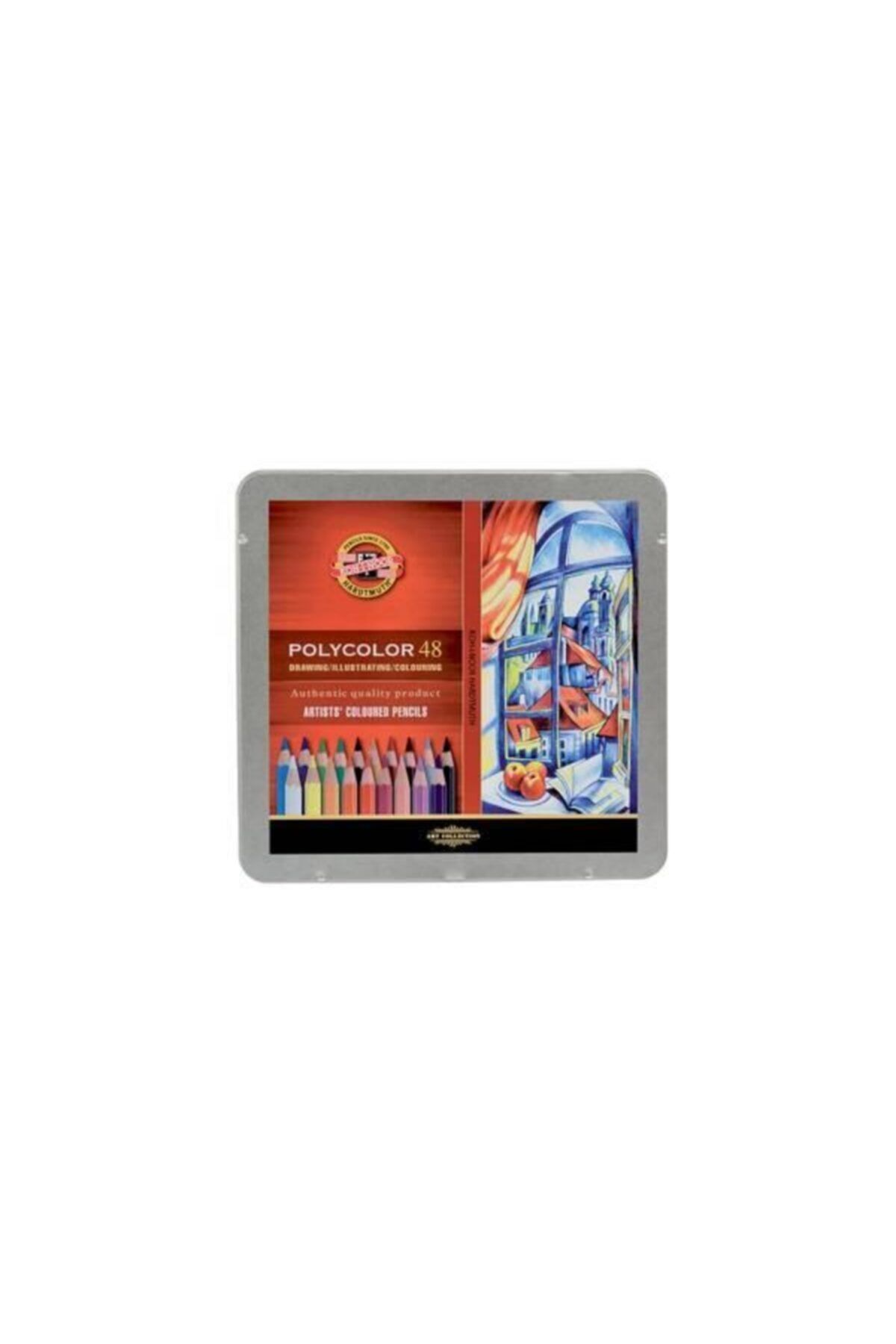 Kohi Noor Polycolor Artist Kuru Boya Kalemi 48 Renk Metal Kutu
