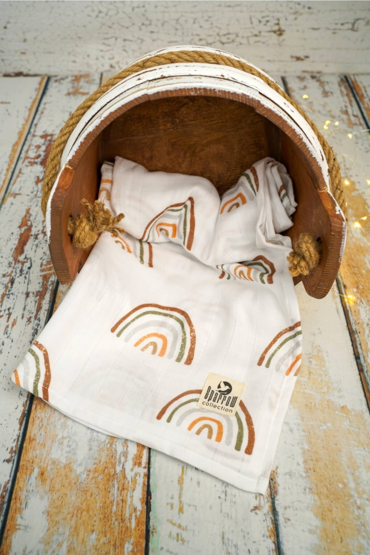 Sparrow Collection Bohem Çok Amaçlı Müslin Bezi Örtü Battaniye Müslin