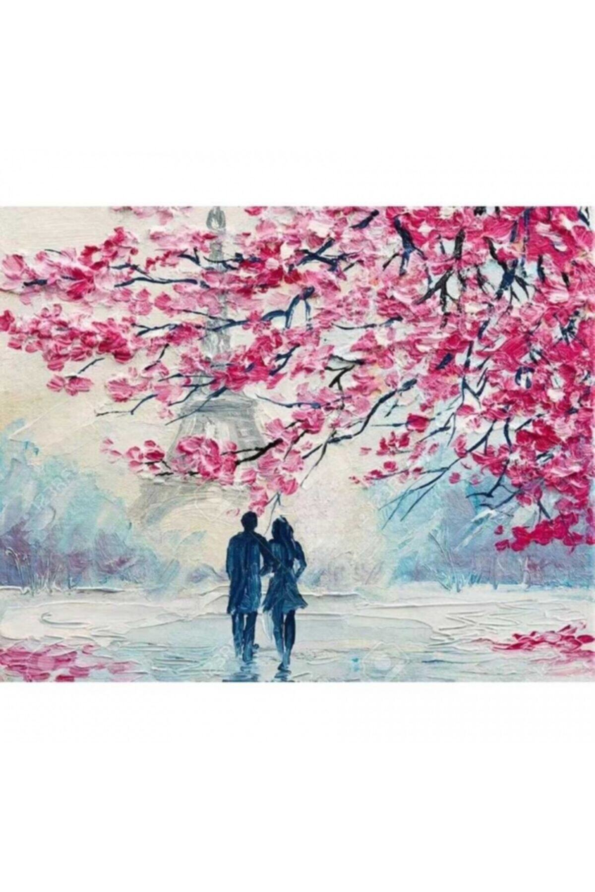Fupe Shop Pariste Sonbahar Sayılarla Boyama Seti Kasnaklı 90 X 110 Cm