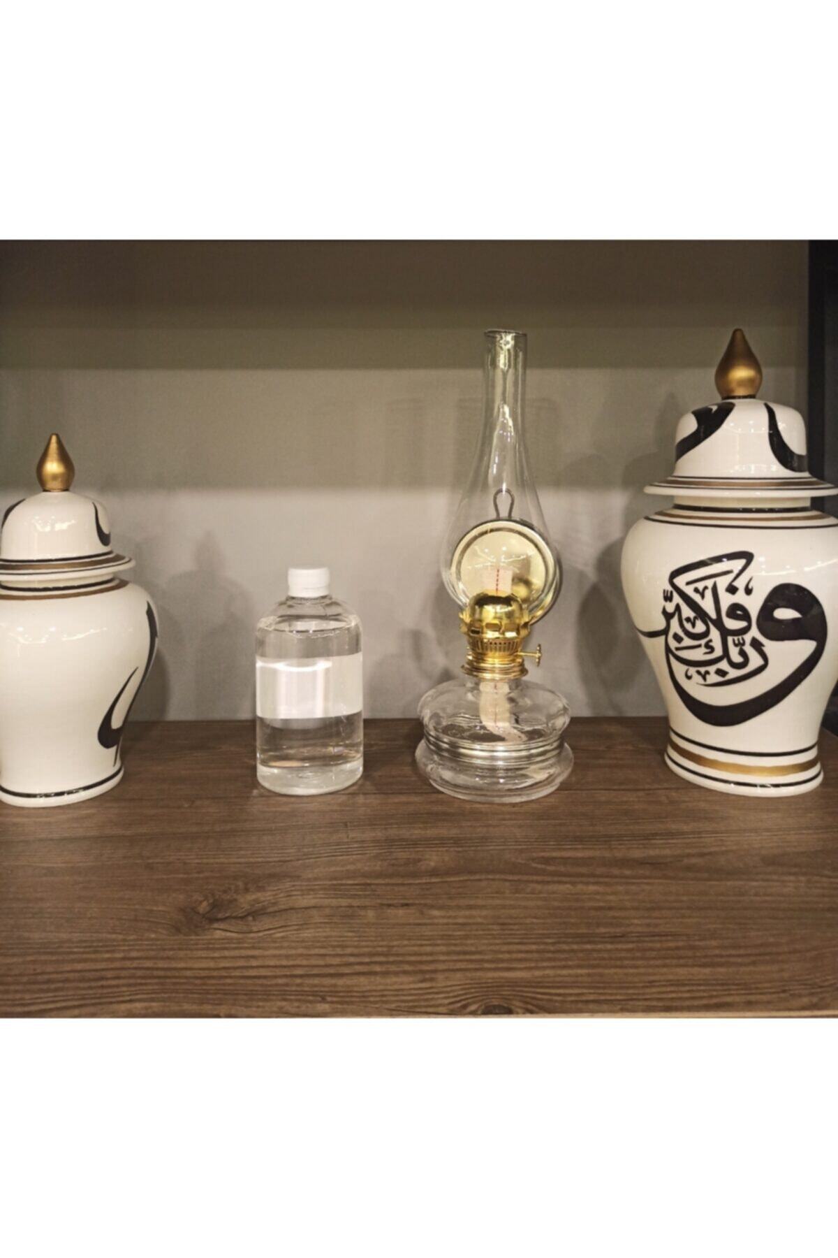 camzeran Dekoratif Gaz Lambası + 400 Ml Gaz Yağı